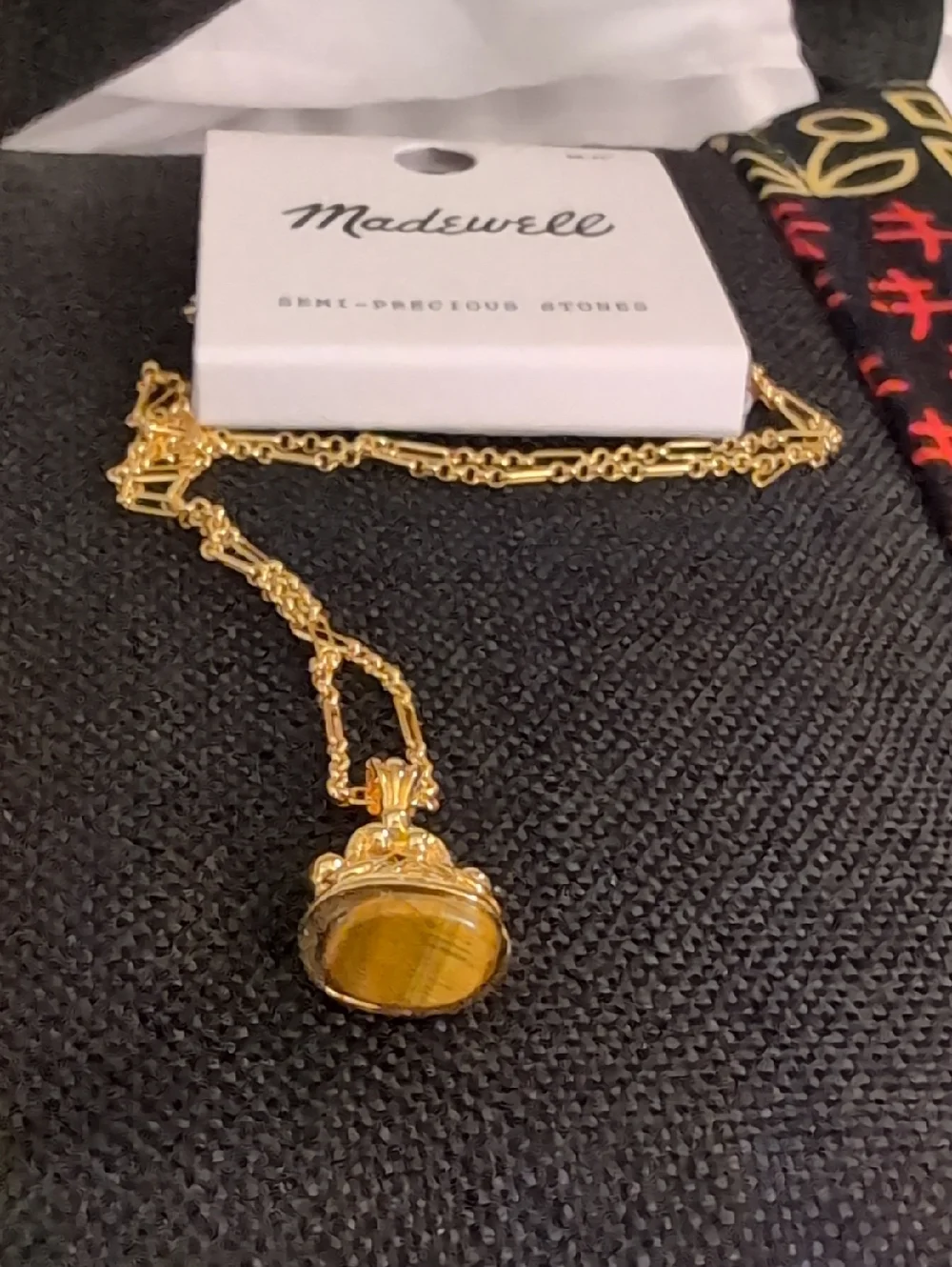 Madewell Semiprecious Victorian Pendant Necklace NWT - Picture 7 of 7